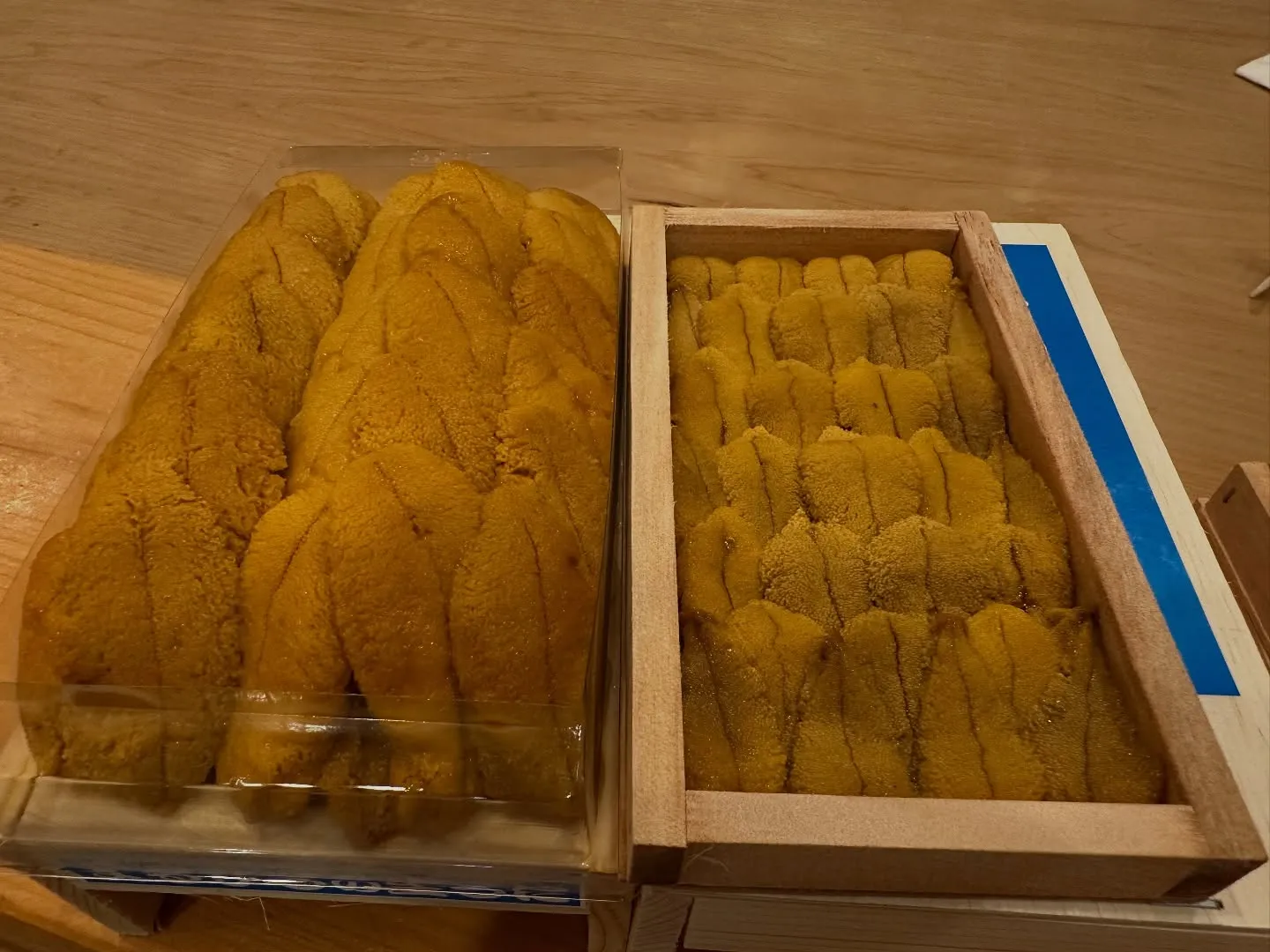 北九州藍島赤ウニ北海道紫ウニ食べ比べー